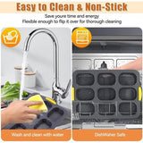 Siliconen bakvorm, stokbrood bakvorm met 9 gaten, anti-aanbak siliconen vorm bakvormen, siliconen bakvorm lade voor brood, broodjes (zwart