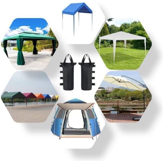 Zandzakken om te vullen, gewicht voor paviljoen, tent en paviljoen, pop-up paviljoen, carport bouwset, paraplustandaard inklapbaar, robuuste Oxford-materialen, waterdicht pvc, zonder zand