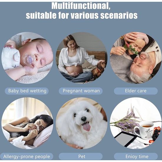 Waterdichte matrashoes met ritssluiting, tegen mijten, matrasbeschermer, hygiënische en ademende matrasbeschermer, hoogte 16 cm, -80 x 200 cm