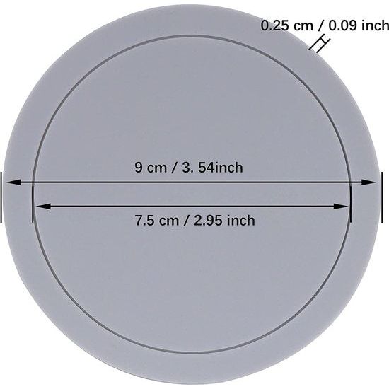 Glazen, onderzetters siliconen ronde set van 6, glazen onderzetters set grijs, antislip onderzetters voor drankjes, koffie, bier, thuis en bar, kantoor en meer