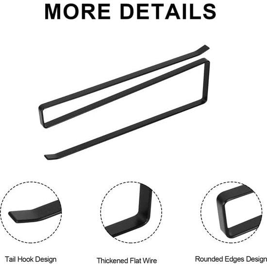 Keukenrolhouder zonder boren, 2 stuks papierrolhouders, keuken, zonder boren, keukenrolhouder, onderkast, papieren handdoekrolhouder, servetten, dispenser, kast voor keuken en badkamer (zwart)