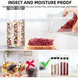 plastic pot met deksel doorzichtige lege containers verpakking van 6, opslagcontainers met luchtdicht zwart voor pinda's, kruiden, koekjes, snoep en droogvoer, lege potten voor opslag