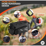 Fietsdragertas Transporttas achter Bagagetas Waterdicht Zwart Opvouwbaar Zijvakken 9-12 L met regenhoes