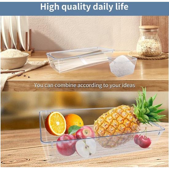 25 stuks lade-opbergsysteem, lade-organizer, transparant, kunststof, met 4 maten, make-up-organizer, te gebruiken voor make-up, organizer, keuken, badkamer, kantoor