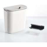 Keukenprullenbak met deksel 10L organische prullenbak hangende afvalverzamelaar kunststof wandgemonteerde prullenbak waterdichte compostbak voor keuken camper kast