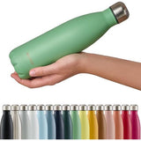 Drinkfles Charles - lekvrij, BPA-vrij, urenlange isolatie van warme en koude dranken, 500 ml, zomergroen - groen