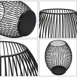 Kandelaar zwart 2 Stuks 16 x 18 cm