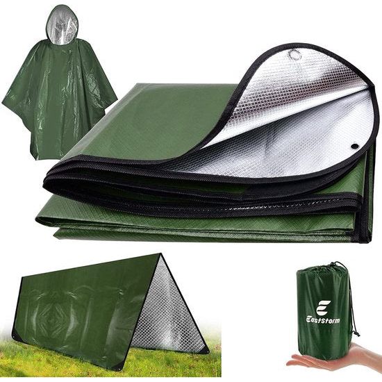 210×150cm verdikte nooddeken slaapzak survival bivakzak reddingsdekens dekzeil waterdichte thermische deken tarp tent dekzeil en noodregenponcho ultralichte koude bescherming voor kamperen