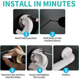 Handgrepen voor senioren, 2 stuks handgrepen, douche, roestvrij staal, antislip, stabiel, robuust, voor badkamer, douche, trappers, voor senioren, kinderen, gehandicapten, gedwongen gebruik (30 cm & 40 cm)