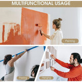 Kingrack Aluminium trapladder 3 stappen, lichtgewicht opstapkruk met breed platform, multifunctionele en antislip opvouwbare stapkruk, maximale belasting 150 kg