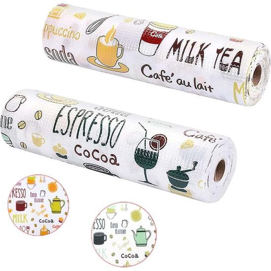 Schuifladenmatten voor keuken, 30 x 500 cm, antislip, met schuifladen, op maat te snijden, antislipmat, waterdicht, koelkastmat voor planken, kasten, laden, koelkasten, thuis, kantoor, rood, blauw