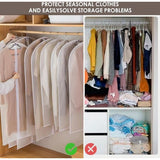 Doorzichtige kledingzakken Kledinghoezen Bescherming tegen stof voor opslag van plastic kledingzakken Hangende kledingzakken Kledingtas voor kleding lang met ritssluiting voor kast - 24'' x 47''
