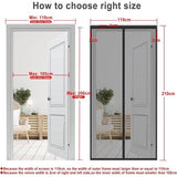 Verdikte vliegenhordeur, muggenhordeur, magnetisch gordijn, insectenbescherming voor balkondeur, kelderdeur en terrasdeur, eenvoudige zelfklevende installatie, boren niet nodig, kleur zwart, 110 x 210 cm