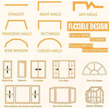 Flexibele plafondgordijnrail | 8 meter gebogen gordijnrail met demperwielen | Buigbare beugel voor douches erker RV scheidingswand