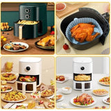 2 stuks Air Fryer siliconen pot heteluchtfriteuse siliconen 6,5 inch herbruikbare universele airfryer-mand anti-aanbaklaag airfryer matten voor oven magnetron cake bakvorm