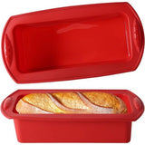 Set van 2 bakvormen voor het bakken van bakvormen, siliconen bakvorm, antiaanbaklaag, bakvorm, rechthoekig, voor zelfgebakken brood, cake, gehaktbrood, brownies, 27,5 x 21,5 x 6,5 cm