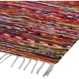 Merkleurig tapijt voor woonkamerdecoratie 180 x 120 cm, rechthoekig, thema thema, handgeweven, Chindi-tapijt, loper, patchwork tapijt