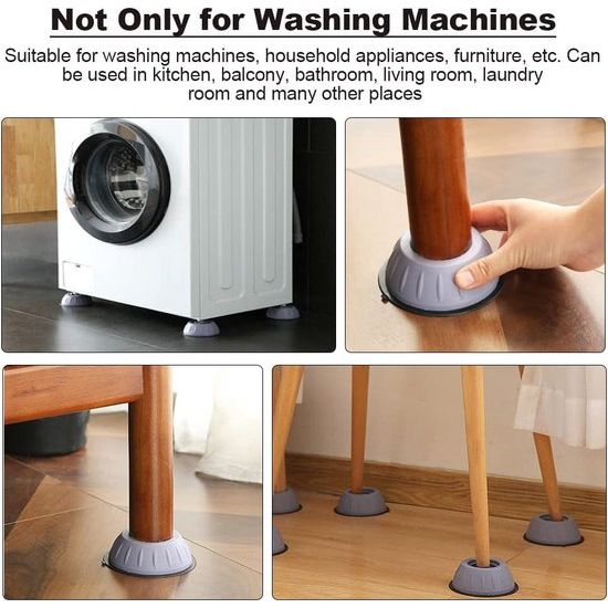 8 stuks wasmachine voeten antislip voetkussens trillingsdemper wasmachine schokdempers universeel anti-vibratie wasmachine voeten trillingsdemper voor wasmachine droger