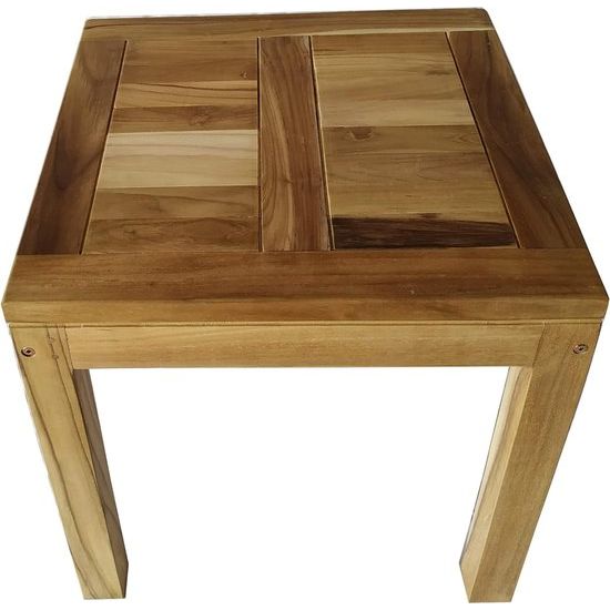 teakhouten tafel ca. 50x50x45 cm tuintafel massief hout eettafel