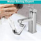 1440° badkamerkraan draaibaar opzetstuk, sputar wastafelarmatuur gadget kraan verlenging perlator waterfilter badkamer zilver 1 modi