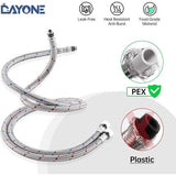 Keukenkraan 360 ° draaibare waterkraan uittrekbaar roestvrij staal geborsteld hogedruk eenhands wastafelarmatuur 2 straalsoorten mengkraan ( - chroom en matzwart)