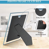 Set van 4 fotolijsten glas fotolijsten 13 x 18 cm, fotolijst met staand, portretlijst voor bruiloften, familie, kantoren, jubileum, plexiglas fotolijst om neer te zetten, zilver