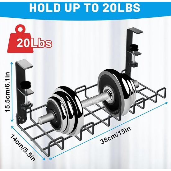 Kabelgoot bureau zonder boren - set van 2 kabelmanagement bureau van staal - incl. accessoires - kabelmand klembaar ondertafel - bureau organizer voor kantoor / thuis - zwart