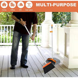 stoffer en blik, veger met veegschep, combo met 137 cm lang uittrekbare handgreep, voor huishoudelijke werkzaamheden