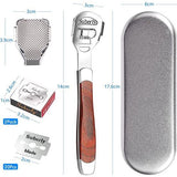 Pedicure eeltscheermesset, eeltverwijderaar, professionele voetschraper met voetvijlkop + 20 vervangende mesjes voor voetverzorging