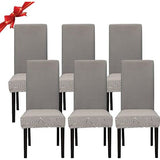 6 stuks, universeel, stretch, set van 6, moderne, elastische duurzame stoelhoezen voor eetkamer, banket, decoratie, camelstrepen