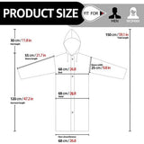 Regenjas, Eva Travel transparante regenponcho regenaccessoires voor dames en heren, regenkleding, regencape, regenjas, waterdicht, voor wandelen, fietsen, kamperen en reizen