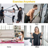 JATEKA Resistance Bands fitnessbandenset, weerstandsbanden, krachttraining, expander, Tubes-5 x weerstandsbandenset met expander, deuranker, handgrepen, voetlussen, draagtas voor spieropbouw, mannen en vrouwen