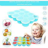 babyvoeding opbergdoos, siliconen baby pap-invriezen met Siliconen Deksel, container, vriezer, dienblad, herbruikbaar, groenten, fruit, purees, sauzen en ijsblokjes