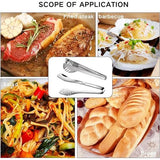 Serveertang, spaghettitang, aspergetang, roestvrijstalen slatang, geschikt voor pasta, salade, gegrild vlees, vaatwasmachinebestendig (2 stuks)