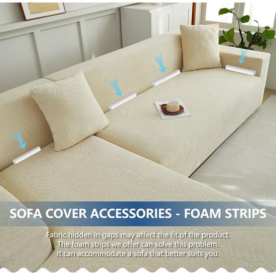 Bankhoes, hoekbank, L-vorm, waterdicht, stretch, universele bankovertrek voor 1/2/3/4-zits, L-vorm, hoekbank vereist twee, 4-zits, beige