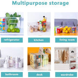 Koelkast Organizer, Set van 6, Hoogwaardige Pantry Opslag Container met Handvat, Transparante Stapelbare Opbergdoos Organizer, Ideaal voor Keuken, Koelkast, Pantry,