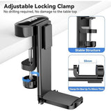 5 in 1 hoofdtelefoonhouder draaibaar - verwijderbare controllerhouder met bekerhouder & Penhouder - Bureauorganisator Opslag Past op beker Mobiele telefoon Pencontroller Koptelefoon (zwart)