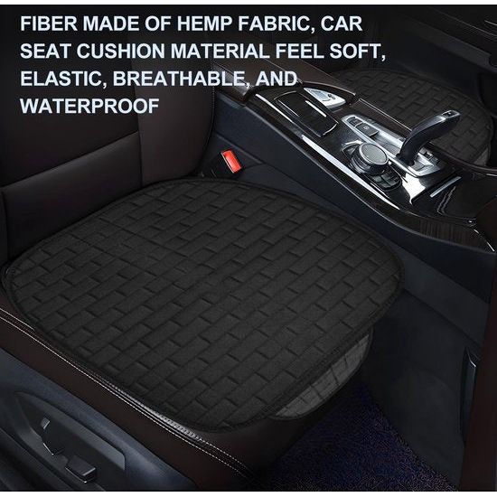 Zitkussen auto 2 stuks universele stoelkussens voorstoelen auto stoelkussens zacht en ademend autostoelkussen antislip onderlegger voor autostoel bureaustoel zwart