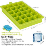 IJsblokjesvorm, 2 stuks ijsblokjeshouders met deksel, ijsblokjesvorm, siliconen, BPA-vrij, voor babypap invriezen, gekoelde dranken en whisky