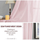 Voile gordijnen, semi-transparant, zacht gordijn, kort, licht tule gordijn met oogjes, moderne opslagen, sjaals, crèmewit, 260 x 140 cm (h x b), voor decoratie kinderkamer, woonkamer, slaapkamer, set van 2, crèmewit