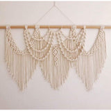 macramé wandtapijt, Boheemse wanddecoratie, macramé, wandtapijt, boven het hoofdeinde, kunsthandwerk, geweven wandtapijt, 97 cm x 73 cm