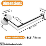 Toiletpapierhouder, wc-roestvrij staal, wc-rolhouder voor keuken en badkamer, toiletpapier, chroom