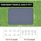 Picknickdeken, 200 x 300 cm, waterdicht, zandvrij, geïsoleerd, opvouwbaar, strandmat, picknickdeken, XXL, baddeken voor camping, park, strand, picknick