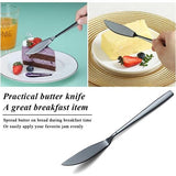 5 stuks zwart bestek, roestvrijstalen bestek met zwarte titanium coating, serveerlepel, schuimlepel, serveervork, suikerlepel, boterstrooier, vaatwasmachinebestendig