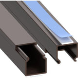 kabelgoot (zelfklevend) 15x15 mm van pvc, kleur: brons, lengte 4 m (4 x 1 m lengte)