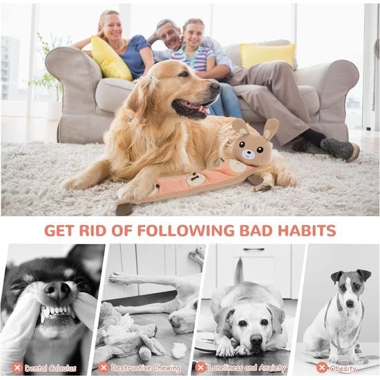 Hondenspeelgoed, intelligentiespeelgoed voor honden en katten, pieper, rups snuffel interactief speelgoed, snuffelkleed voor puzzel- en voedselinstincttraining