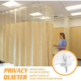 Flexibele plafondgordijnrail | 8 meter gebogen gordijnrail met demperwielen | Buigbare beugel voor douches erker RV scheidingswand