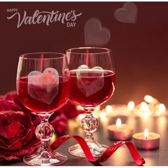 IJsblokjesvorm hart siliconen vorm 2 stuks siliconen ijsblokjeshouder hartvorm chocoladevorm bonbonvormen ijsblokjes vorm voor Valentijnsdag