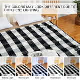 Zachte, gebreide, wollen deken, kwast, plaid, knuffeldeken, bankdeken, slaapdeken, deken, deken, deken, 127 x 152 cm, meerkleurig (zwart)