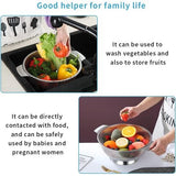 Roestvrijstalen Colander 5 Quart, professionele zeef met heavy duty handgrepen en zelfdragende vaste ringbasis voor pasta, spaghetti, bessen, groenten, fruit, pasta, salades,